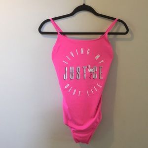 Justice Girl’s reversible swimsuit